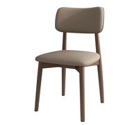 NMVAWIPT Chaises De Salle À Manger Modernes en Bois, Chaise Salon Rembourrée Cuir Souple, Cuisine avec Siège Rembourré Et Pieds(Dark Walnut 6,Set of 4)