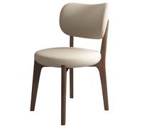 NMVAWIPT Chaises De Salle À Manger Modernes en Bois, Chaise Salon Rembourrée Cuir Souple, Cuisine avec Siège Rembourré Et Pieds(Dark Walnut 2,Set of 2)