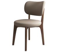 NMVAWIPT Chaises De Salle À Manger Modernes en Bois, Chaise Salon Rembourrée Cuir Souple, Cuisine avec Siège Rembourré Et Pieds(Dark Walnut 3,Set of 6)