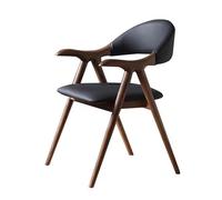 NMVAWIPT Chaises De Salle À Manger Modernes Et Rétro, en Similicuir, Assise Rembourrée Structure Bois Massif, Noires, Idéales for La Cuisine Ou Familiale