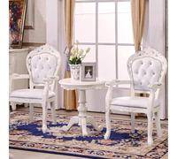 NMVAWIPT Chaises De Salle À Manger Style Européen en Bois Massif, Accoudoirs Cuir, for Bureaux, Salles D'étude, Ordinateurs, Hôtels(11)