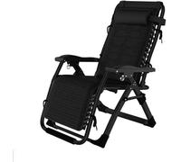 NMVAWIPT Chaises Longues De Plage Zero Gravity, Chaise Longue Pliante, Légère Et Durable, Pieds Carrés en Acier(Black 3)