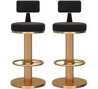 NMVAWIPT Ensemble De 2 Tabourets Bar Pivotants en Velours avec Pieds Épais - Chaises Comptoir Réglables Hauteur for Un Confort Optimal Autour d'un Îlot Central(Color 13)
