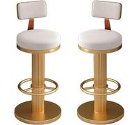 NMVAWIPT Ensemble De 2 Tabourets Bar Pivotants en Velours avec Pieds Épais - Chaises Comptoir Réglables Hauteur for Un Confort Optimal Autour d'un Îlot Central(Color 5)