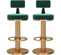 NMVAWIPT Ensemble De 2 Tabourets Bar Pivotants en Velours avec Pieds Épais - Chaises Comptoir Réglables Hauteur for Un Confort Optimal Autour d'un Îlot Central(Color 2)
