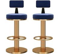 NMVAWIPT Ensemble De 2 Tabourets Bar Pivotants en Velours avec Pieds Épais - Chaises Comptoir Réglables Hauteur for Un Confort Optimal Autour d'un Îlot Central(Color 6)