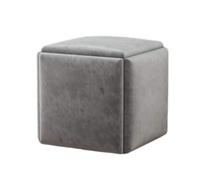 NMVAWIPT Ensemble Ottoman Cube De Rangement Empilable Nordic avec Plateau en Marbre Et Cadre Fer, Pouvant Supporter Jusqu'à 150 Kg(Color 2,S)