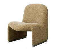 NMVAWIPT Fauteuil D'appoint Surdimensionné en Pure Laine, Fauteuil Lounge Rembourré avec Pieds Acier Inoxydable, Canapé De Lecture Une Place(L)