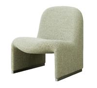 NMVAWIPT Fauteuil D'appoint Surdimensionné en Pure Laine, Fauteuil Lounge Rembourré avec Pieds Acier Inoxydable, Canapé De Lecture Une Place(J)