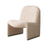 NMVAWIPT Fauteuil D'appoint Surdimensionné en Pure Laine, Fauteuil Lounge Rembourré avec Pieds Acier Inoxydable, Canapé De Lecture Une Place(B)