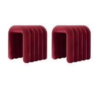 NMVAWIPT Fauteuil De Maquillage Moderne Rembourré en Flanelle, Pouf Ottoman sans Assemblage, Repose-Pieds Et Siège Multi-usages Aux Formes Géométriques(#6,6 Piece Set)