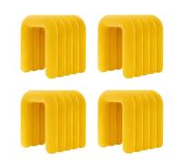 NMVAWIPT Fauteuil De Maquillage Moderne Rembourré en Flanelle, Pouf Ottoman sans Assemblage, Repose-Pieds Et Siège Multi-usages Aux Formes Géométriques(#4,4 Piece Set)