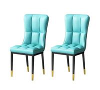 NMVAWIPT Lot De 2 Chaises Salle À Manger Dossier Haut, Style Nordique, Rembourrées en Polyuréthane, for Hôtel/Restaurant, avec Cadre Fer Noir Et Doré(Color 16)