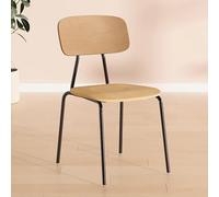 NMVAWIPT Lot De 2 Chaises Salle À Manger Modernes en Bois for Événements, Bureau, Mariage, Fête, Chaise Longue Industrielle Confortable avec Cadre Métal(Color 6)