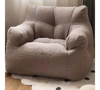 NMVAWIPT Lot De 2 Poufs Ultra Doux en Laine d'agneau Moelleuse avec Poche Latérale, Idéal for La Chambre, Le Salon Et Bureau(Gray)