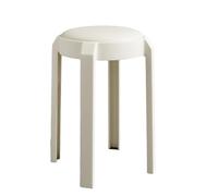 NMVAWIPT Lot De 4 Tabourets Cuisine en Plastique, Empilables, Rembourrés, Portables, for Salle À Manger, Dortoir, Chambre Coucher, Événement(White)