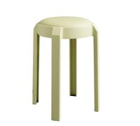 NMVAWIPT Lot De 4 Tabourets Cuisine en Plastique, Empilables, Rembourrés, Portables, for Salle À Manger, Dortoir, Chambre Coucher, Événement(Green)