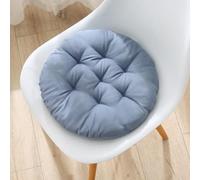 NMVAWIPT Paquet De 2 Coussins De Siège Ronds Et Épais - Coussins De Chaise en Polyester Rempli De Coton PP Doux for Salle À Manger, Bureau Et Terrasse(Gray,18x18x2inch)