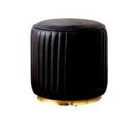 NMVAWIPT Petit Repose-Pieds Rond Moderne en Cuir avec Base Plaquée Or, Élégant Tabouret De Table Basse Cubique for Salon Et Chambre À Coucher(Color 13,L:42x43cm(17x17inch))