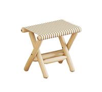 NMVAWIPT Petit Tabouret Pliant en Bois Massif, Portable Et Fait Main, for Se Changer À La Maison Ou Ferme. Style Chinois Ma Zha, Idéal for Le Salon, Les Loisirs(Style 2,S)