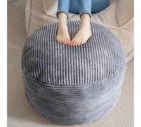 NMVAWIPT Pouf De Rangement en Velours Côtelé - Repose-Pieds Rond Moelleux 50 Cm avec Rembourrage Mousse À Mémoire Forme, Motif Écossais Vert for Le Salon(A22,26 inch)