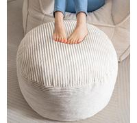 NMVAWIPT Pouf De Rangement en Velours Côtelé - Repose-Pieds Rond Moelleux 50 Cm avec Rembourrage Mousse À Mémoire Forme, Motif Écossais Vert for Le Salon(Color 1,26 inch)