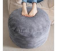 NMVAWIPT Pouf De Rangement en Velours Côtelé - Repose-Pieds Rond Moelleux 50 Cm avec Rembourrage Mousse À Mémoire Forme, Motif Écossais Vert for Le Salon(A22,20 inch)