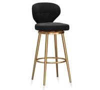 NMVAWIPT Tabourets De Bar Pivotants en Velours, Dossier Incurvé, Cadre Métal Noir, Repose-Pieds, Capacité Charge: 150kg, Îlot Cuisine, Salle À Manger(Color 13,Gold Leg 65cm)