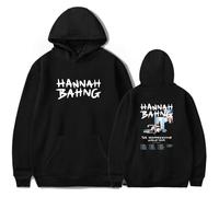 NMYTYUD Hannah Bahng The Misunderstood Tour Sweats à Capuche, Sweatshirts Streetwear Imprimés Manches Longues Mode Femme Homme Fashion,Noir,S