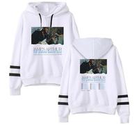 NMYTYUD Jame Arthur The Pisces World Tour 2025 26 Sweats à Capuche, Sweatshirts Streetwear Imprimés Manches Longues Mode Femme Homme Fashion,Blanc,3XL