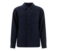 NN.07 surchemise homme bleue lin manches longues coupe regular - S