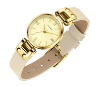 NN BEN NEVIS Montre élégante et classique en cuir doré avec lecteur facile pour femme, 04-AbricotGold-P