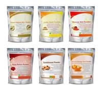 NN Face Pack pour une peau saine et éclatante - Lot de Multani Mitti, bois de santal, écorce d'orange, pétales de rose, Masoor Dal, poudre Amba Haldi (50 g chacun)