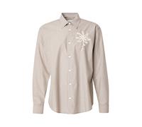 NN07 Chemise 'Quinsy' crème / marron, Taille M