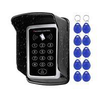 NN99 Lecteur de Carte EM du Clavier 125KHz du système de contrôle d'accès RFID + Couverture imperméable Anti-Pluie + 10pcs RFID Porte-clés Tags Ouvre-Porte Extérieur pour la Maison/Bureau