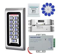 NN99 Système de contrôle d'accès Porte RFID Clavier IP68 étanche + Verrou de Boulon de décharge électrique + Alimentation + 10pcs Porte-clés pour Porte en Bois/métal