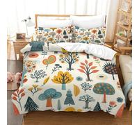 NNAWFJXG Arbor 3D Housse De Couette avec Taies d'oreiller Parure De avec Fermeture Éclair Parure 3 Pièces Illustration Housses De Couettes Microfibre pour Adultes Et Enfants Single（140x200cm）