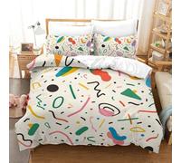 NNAWFJXG coloré Housses De Couettes Parure De Lit 3 Pièces en Microfibre 3D Illustrations Housse De Couette Fermeture Éclair Et Taie d'oreiller pour Adultes Et Enfants Single（140x200cm）