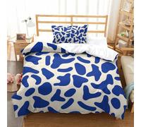 NNAWFJXG Motif de Vache Parure De Housse De Couette 3D, 2 Pièces minimalisme Housses De Couettes Et Taie d'oreiller Microfibre avec Fermeture Éclair pour Adultes Et Enfants Single（135x200cm）