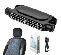 NNBWLMAEE 2025 New Car Seat Fan USB Plug-In, Car Interior Rear Pillow Car Fan, Headrest Auto Cooler, Rechargeable 3-Speed Adjustable, for Hot Weather Vehicles Long Journeys Truck (Black,1pc)