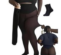 NNBWLMAEE 2026 New Magic Bare-Leg Look Fleece Lined Tights for Women, Plus Size Velvet Tan Leggings, Sheer Look Thermal Shaping Tights, Women Thick Snatch Waist Stay Warm (Deep,M/L (130-185LB))