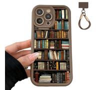 NNBWLMAEE Alyova Bookshelf Phone Case, Cartoon Bookshelf Phone Case, Shockproof Non Slip Soft, for iPhone 16 15 14 13 12 11 Pro Max (16Pro,D)