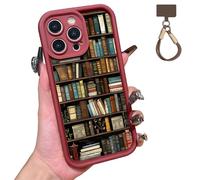 NNBWLMAEE Alyova Bookshelf Phone Case, Cartoon Bookshelf Phone Case, Shockproof Non Slip Soft, for iPhone 16 15 14 13 12 11 Pro Max (12Pro,E)