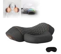 NNBWLMAEE Callixe Thera Pillow, Callixe Neck Pillow, Cervical Massage Traction Bed Back, Adjustable Memory Foam Pillows (Black)