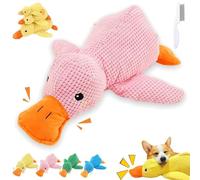 NNBWLMAEE Calming Duck Toy for Dogs, Crinkle Duck Plush, Yellow Ducks Dog Toy, Calming Durable Ducks, Soft Stuffed Plush Mellow Calmings Pillow for Puppies and Small & Medium Dog (Pink,M)