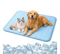 NNBWLMAEE Cat Cooling Mat - S/M/L/XL/XXL Pet Ice Silk Cold Pad | Dog Foldable Cooling Mat | Washable Scratch | for Indoor Outdoor Summer Home Backyard Apartment Living Room Bedroom Balcony (S)