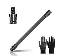 NNBWLMAEE Extension Décalée Rallonge Flexible 1/2", Arbre d'Extension Universel à Ressort 360° pour liquet, Adaptée aux Espaces Restreints, Atelier et Réparation Automobile (25cm+Cardan)