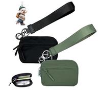 NNBWLMAEE Commonlyto Wallet, The Wallet 2nd Gen, Commonlyto Small Nylon Wristlet Purses, with Zipper Waterproof Material, for Women's Daily Travel and Shopping (A+B)