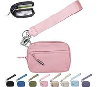 NNBWLMAEE Commonlyto Wallet, The Wallet 2nd Gen, Wristlet Waterproof Nylon Wallets for Women Daily & Shopping, Zippered Card Case with Id Window (Pink)