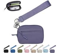NNBWLMAEE Commonlyto Wallet, The Wallet 2nd Gen, Wristlet Waterproof Nylon Wallets for Women Daily & Shopping, Zippered Card Case with Id Window (Purple)